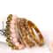 Bangle Bracelet Set Retro Gold Alloy Inlaid Rhinestone Detailing Elegant And Trendy Accessories 2