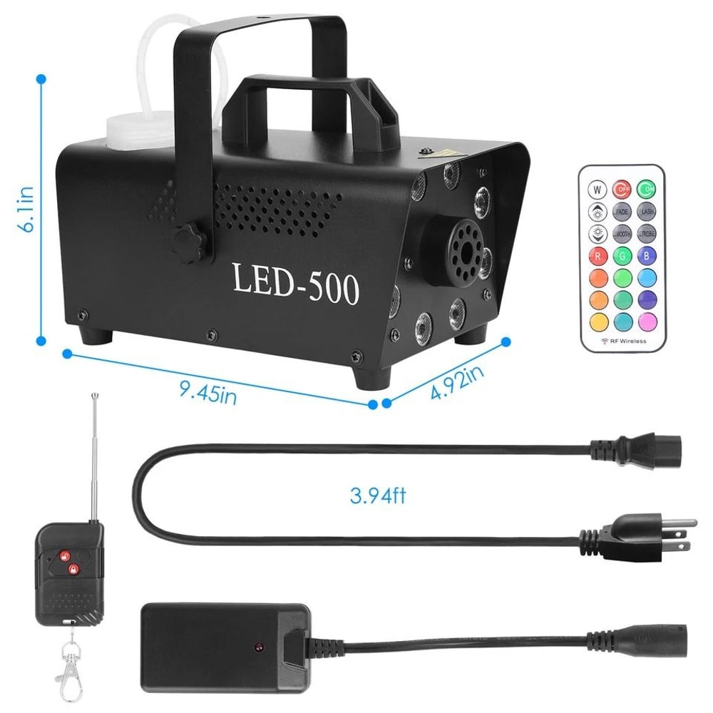 Fog Machine With LED Color Effects Remote Control For Weddings Parties And Stage Lighting 5