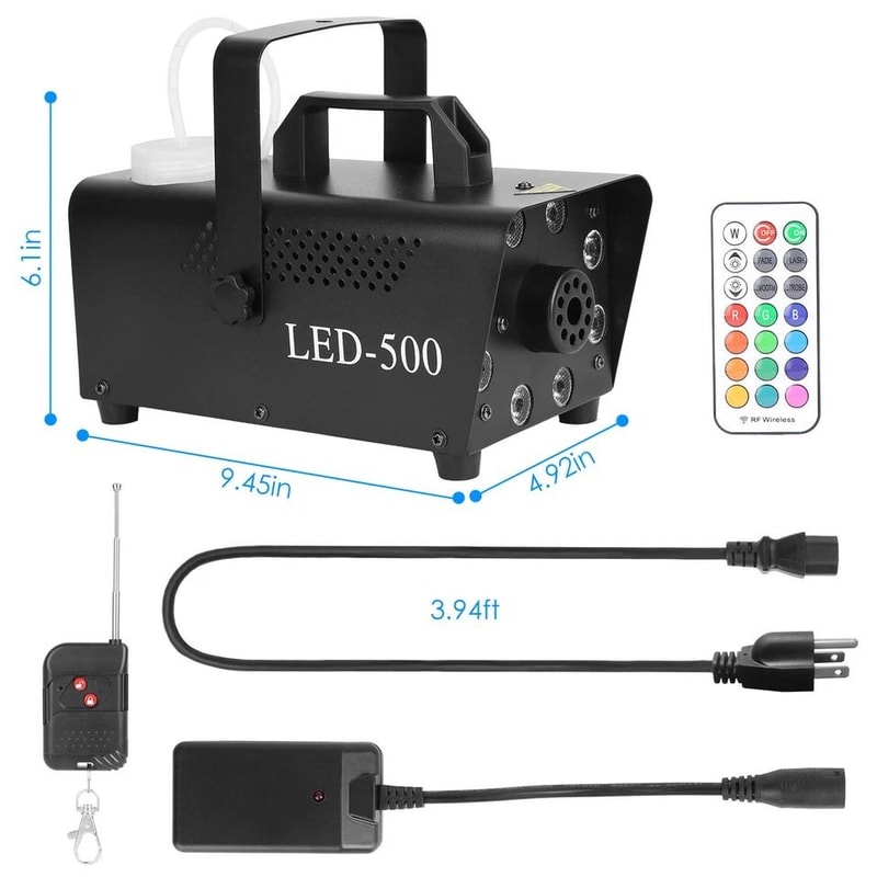 Fog Machine With LED Color Effects Remote Control For Weddings Parties And Stage Lighting 5