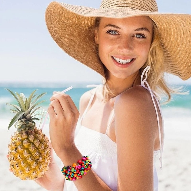 Bohemian Womens Fashion Bracelet Colorful Wood Beads For Women Retro Style Jewelry 7