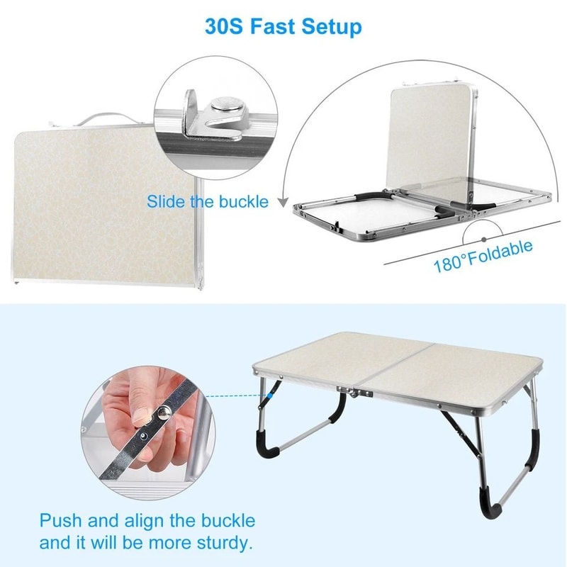 Foldable Laptop Desk Portable Notebook Stand For Bed Sofa And Floor SpaceSaving Computer Desk 8