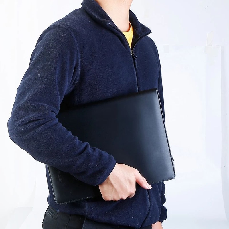 Tablet Portfolio Case With BuiltIn Notepad Business Carry Case With Handles Durable PU Organizer Fo 3