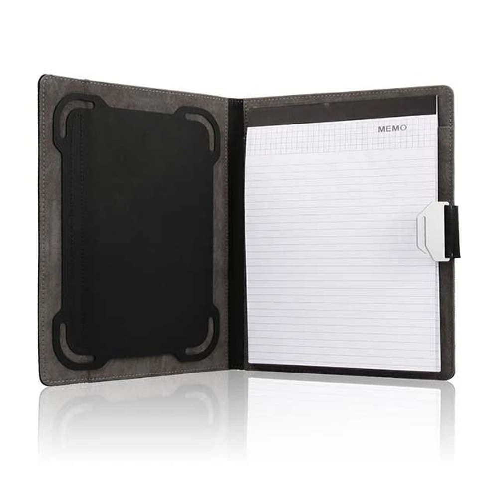 Universal Leather Stand Cover Case For Android Tablet PC Black Folio Tablet Protector With Memo Pad