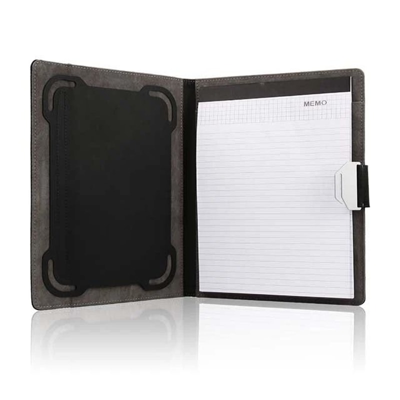 Universal Leather Stand Cover Case For Android Tablet PC Black Folio Tablet Protector With Memo Pad