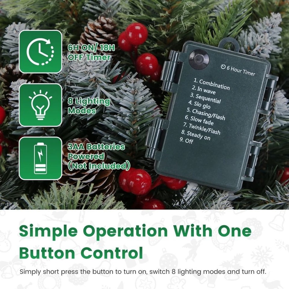 Lighted Christmas Tree Artificial Xmas Tree With LED Beads Indoor Outdoor Holiday Decor 9