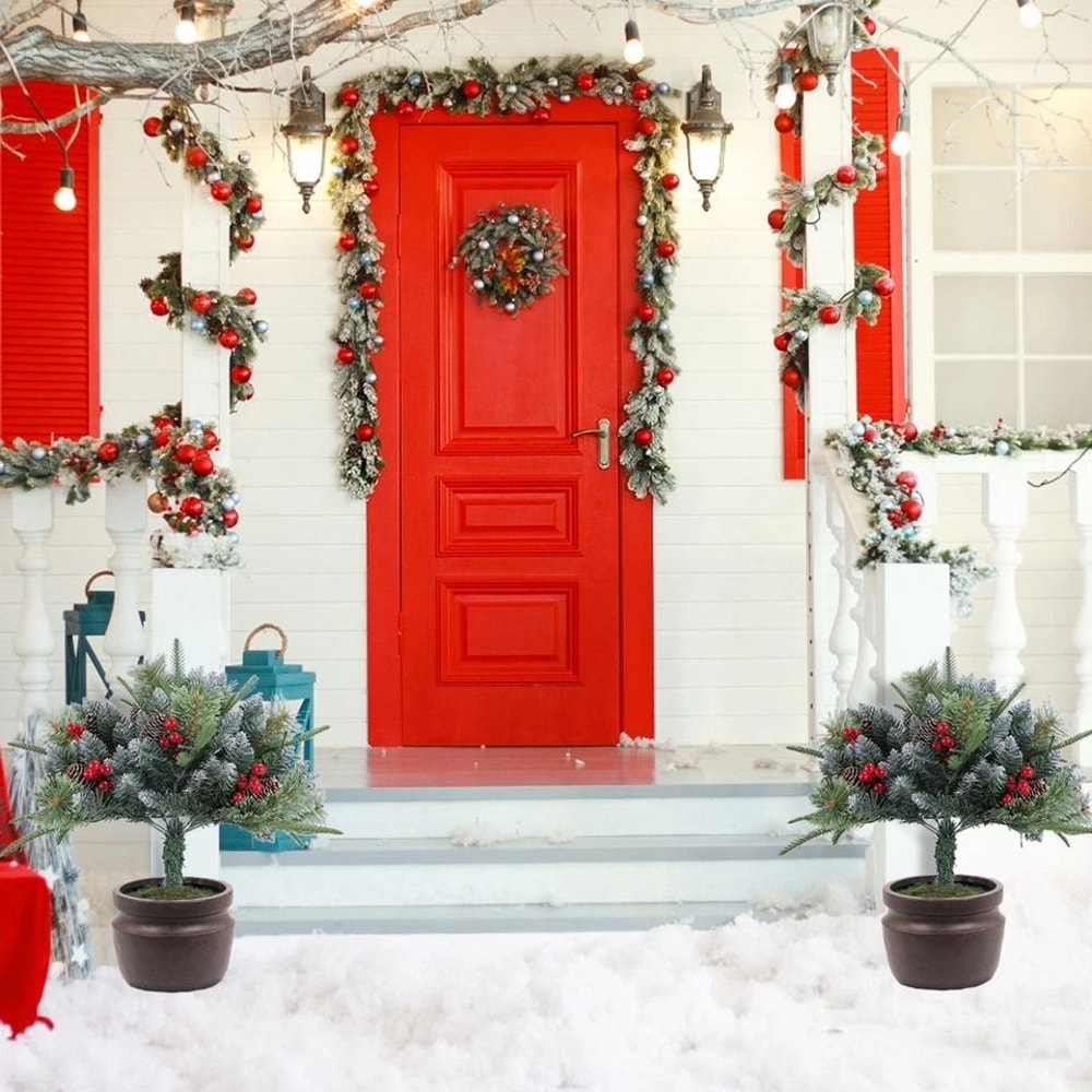 Lighted Christmas Tree Artificial Xmas Tree With LED Beads Indoor Outdoor Holiday Decor 3