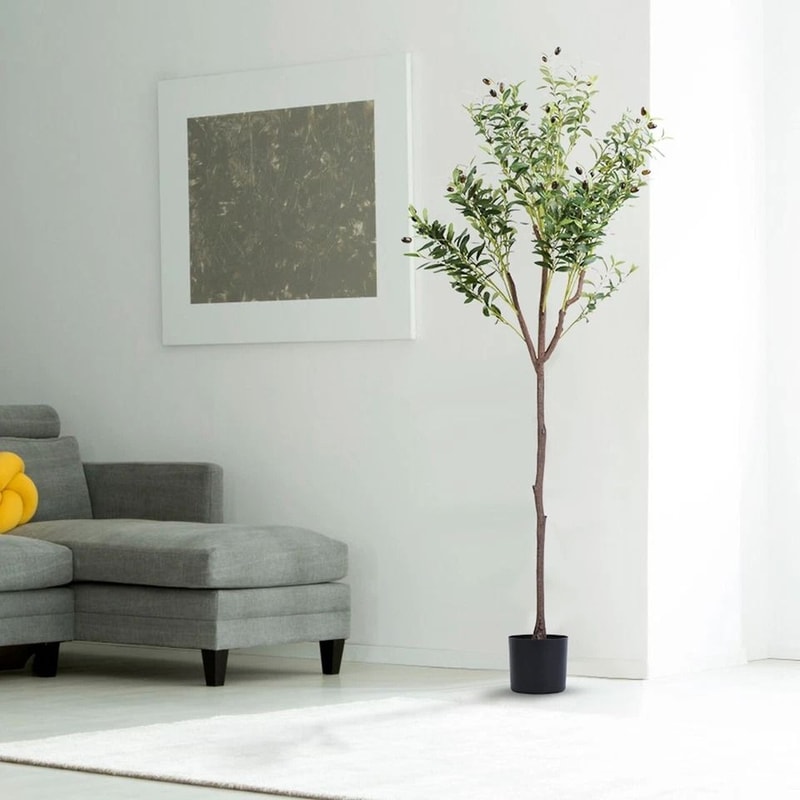 Tall Artificial Olive Tree Faux Potted Olive Plant Home Decor Fake Olive Tree For Living Room Offic 7