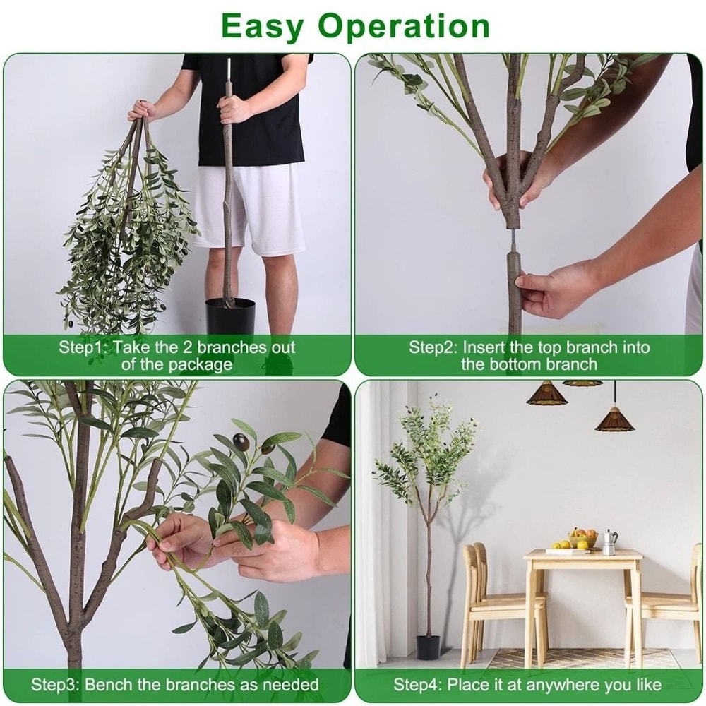 Tall Artificial Olive Tree Faux Potted Olive Plant Home Decor Fake Olive Tree For Living Room Offic 3