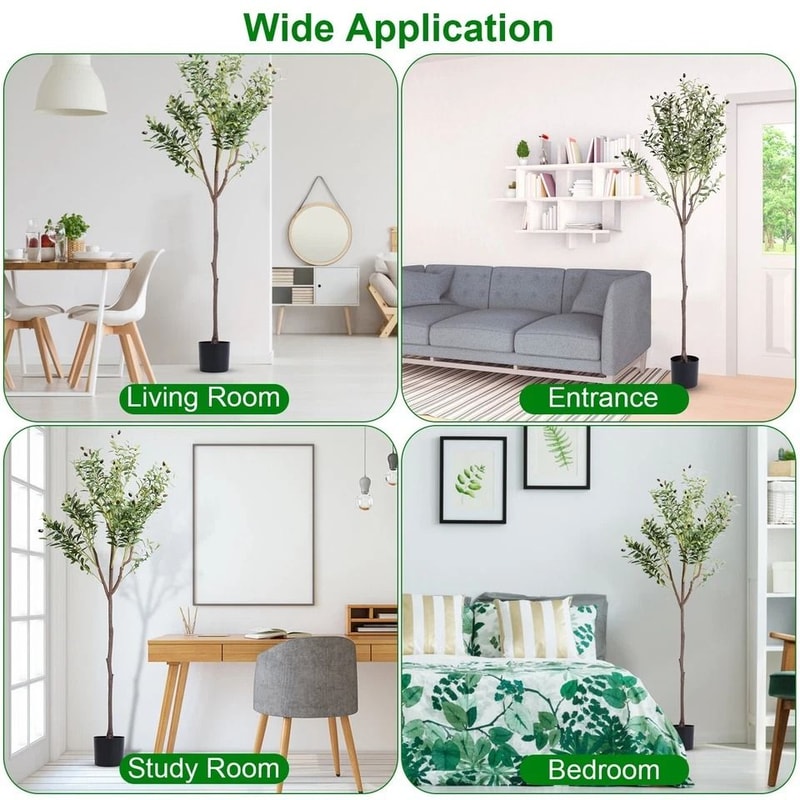 Tall Artificial Olive Tree Faux Potted Olive Plant Home Decor Fake Olive Tree For Living Room Offic 4