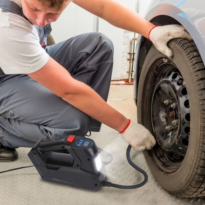 Portable Air Compressor Tire Inflator For Cars And Bikes Air Pump Ideal For Tires Balls And More 2