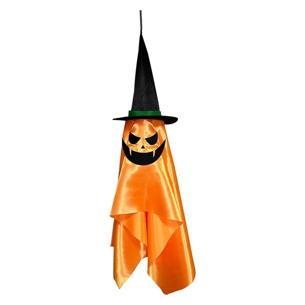 Pumpkin Wizard Hat Halloween Hanging Ornaments Home Garden Party Decor Polyester Material 2