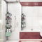 Black Shower Rack Caddy Shelves Floor Standing Bathroom Storage Adjustable Corner Storage Holder 4