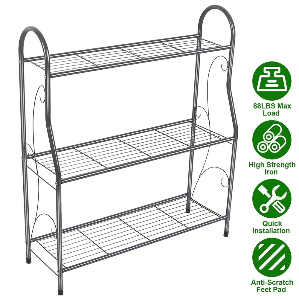 Planter Stand Flower Pot Organizer Utility Storage Rack Decorative Plant Display Shelf For Living R 1