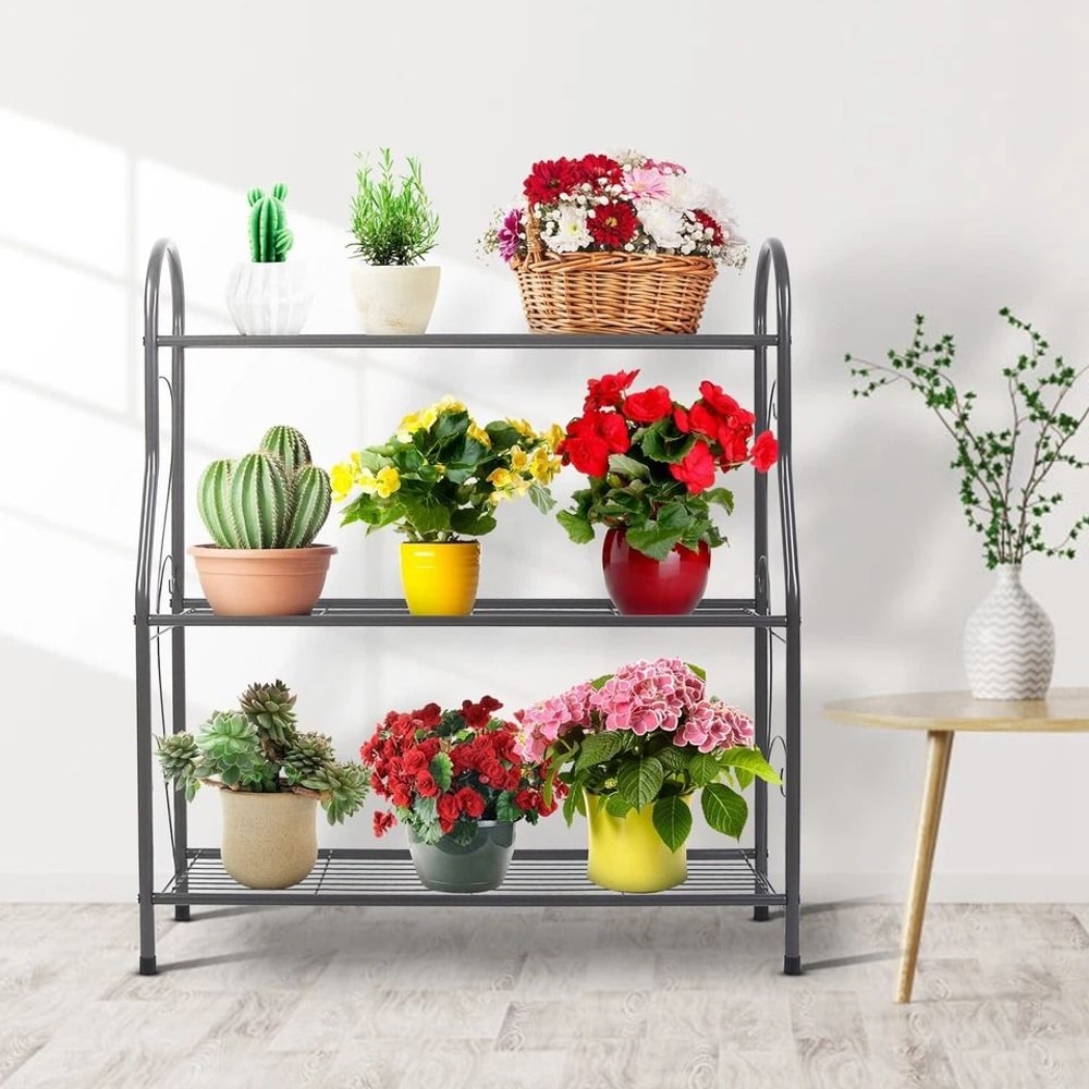 Planter Stand Flower Pot Organizer Utility Storage Rack Decorative Plant Display Shelf For Living R 4