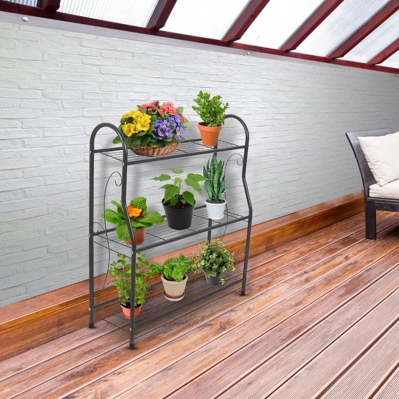 Planter Stand Flower Pot Organizer Utility Storage Rack Decorative Plant Display Shelf For Living R 5