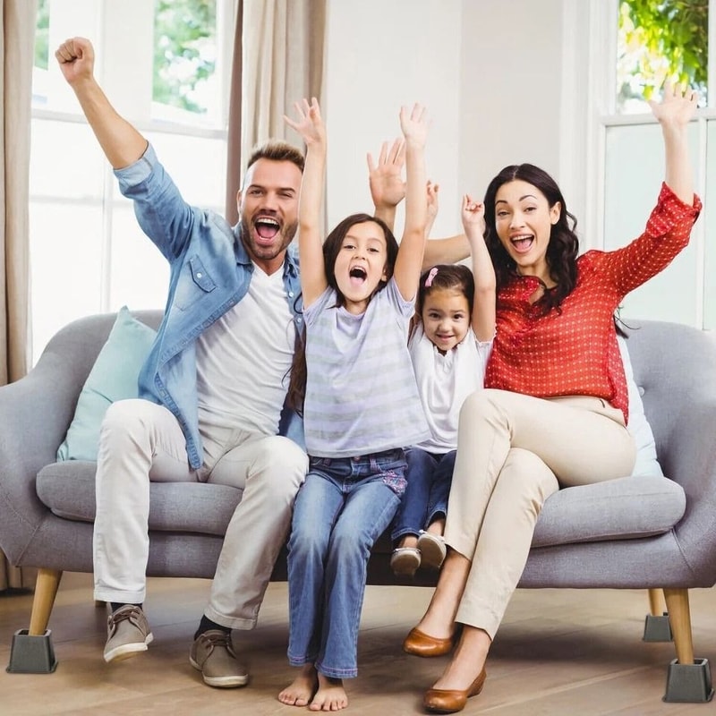 Stackable Lifter Set Adjustable Furniture Risers Bed Sofa Chair Height Boosters Durable Stable 3