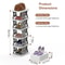 Vertical Shoe Rack Foldable Grey Shoe Storage Tier Narrow Shelf For Boots Flats High Heels Compact
