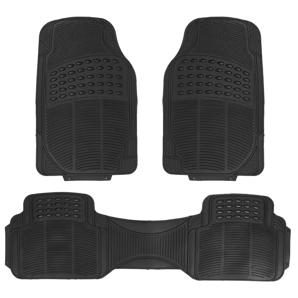 Universal Fit Heavy Duty Car Rubber Floor Mats All Weather Protection Durable PVC AntiSlip Trimmabl 0