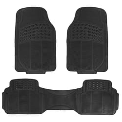 universal fit heavy duty car rubber floor mats, all weather protection, durable pvc, anti-slip, trimmable for custom