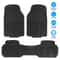 Universal Fit Heavy Duty Car Rubber Floor Mats All Weather Protection Durable PVC AntiSlip Trimmabl 7