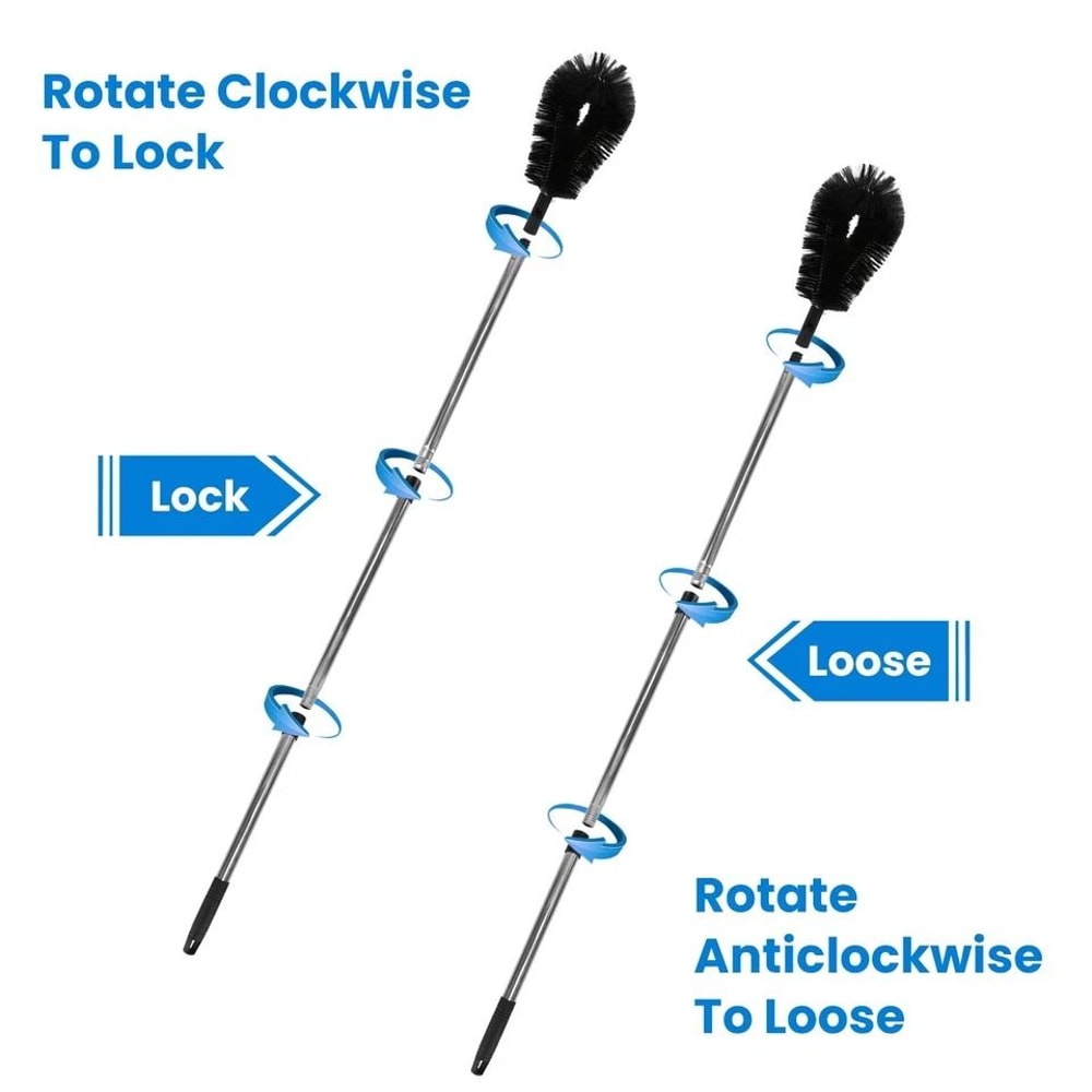 Extendable Gutter Cleaning Brush Telescoping Handle Rain Gutter Cleaner With AntiSlip Gloves 12