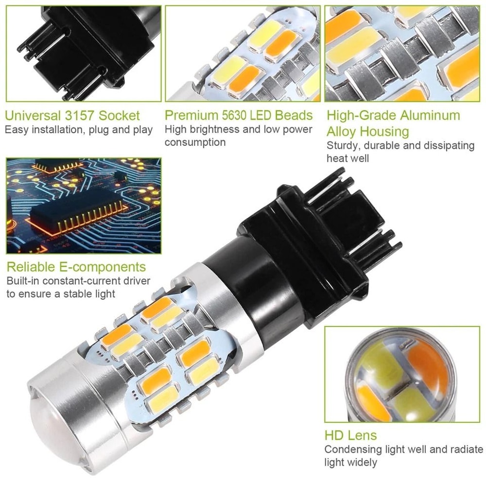 Turn Signal Parking Light Bulbs LED Load Resistors LED Light 4