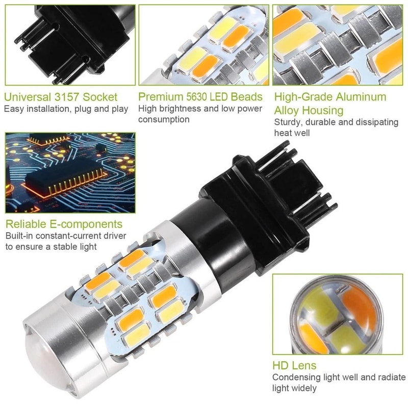Turn Signal Parking Light Bulbs LED Load Resistors LED Light 4