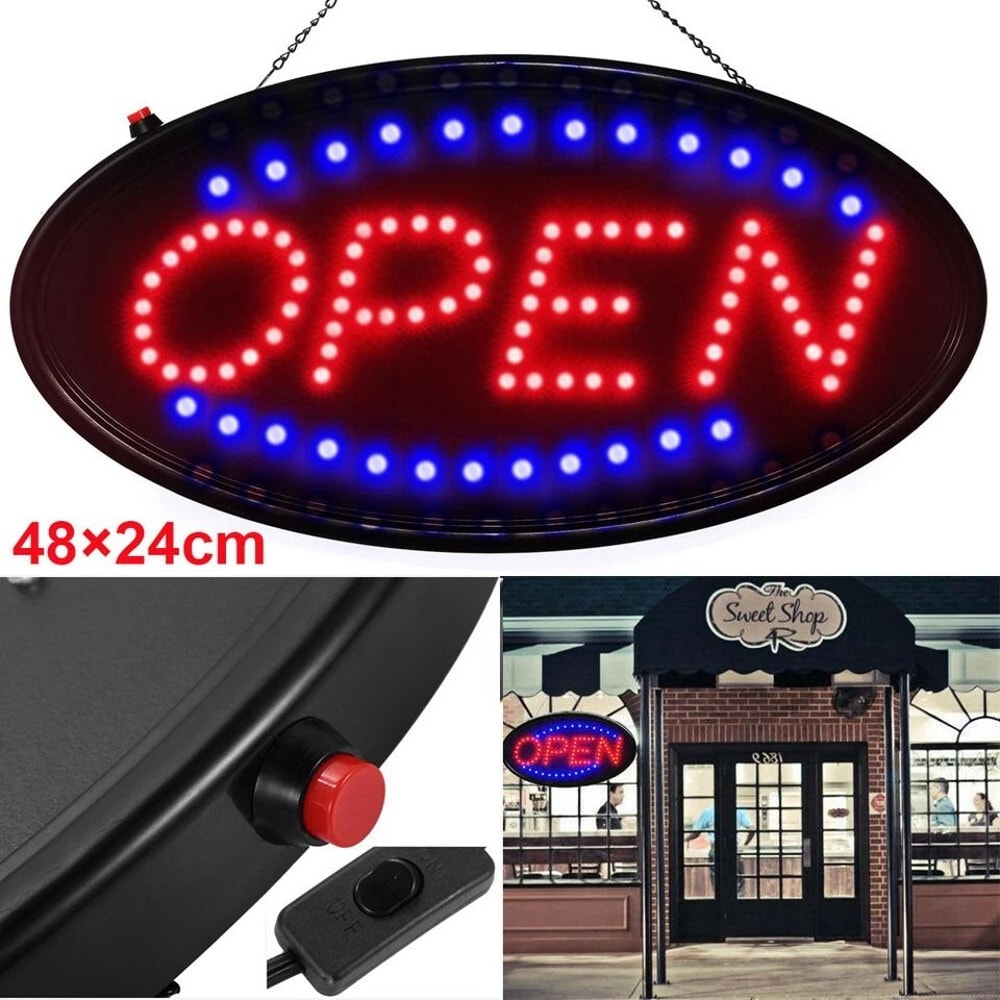 Neon LED Open Sign Ultra Bright Flashing Motion Display Animated Business Board For Shops 5