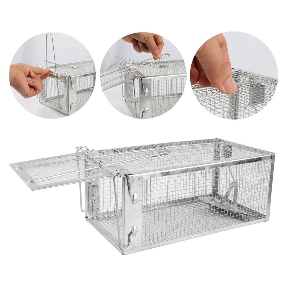 Animal Pest Control Rat Trap Cage For Rodent Catching Humane Mouse Bait Catch Hunting Trap 1