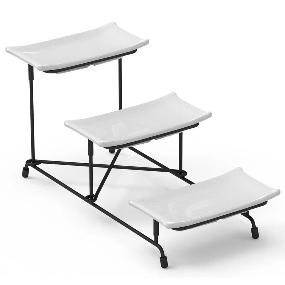 Heavy Duty Plastic Tier Serving Tray Display Stand Cake Tray Dessert Rack MultiPurpose Dinnerware H 1