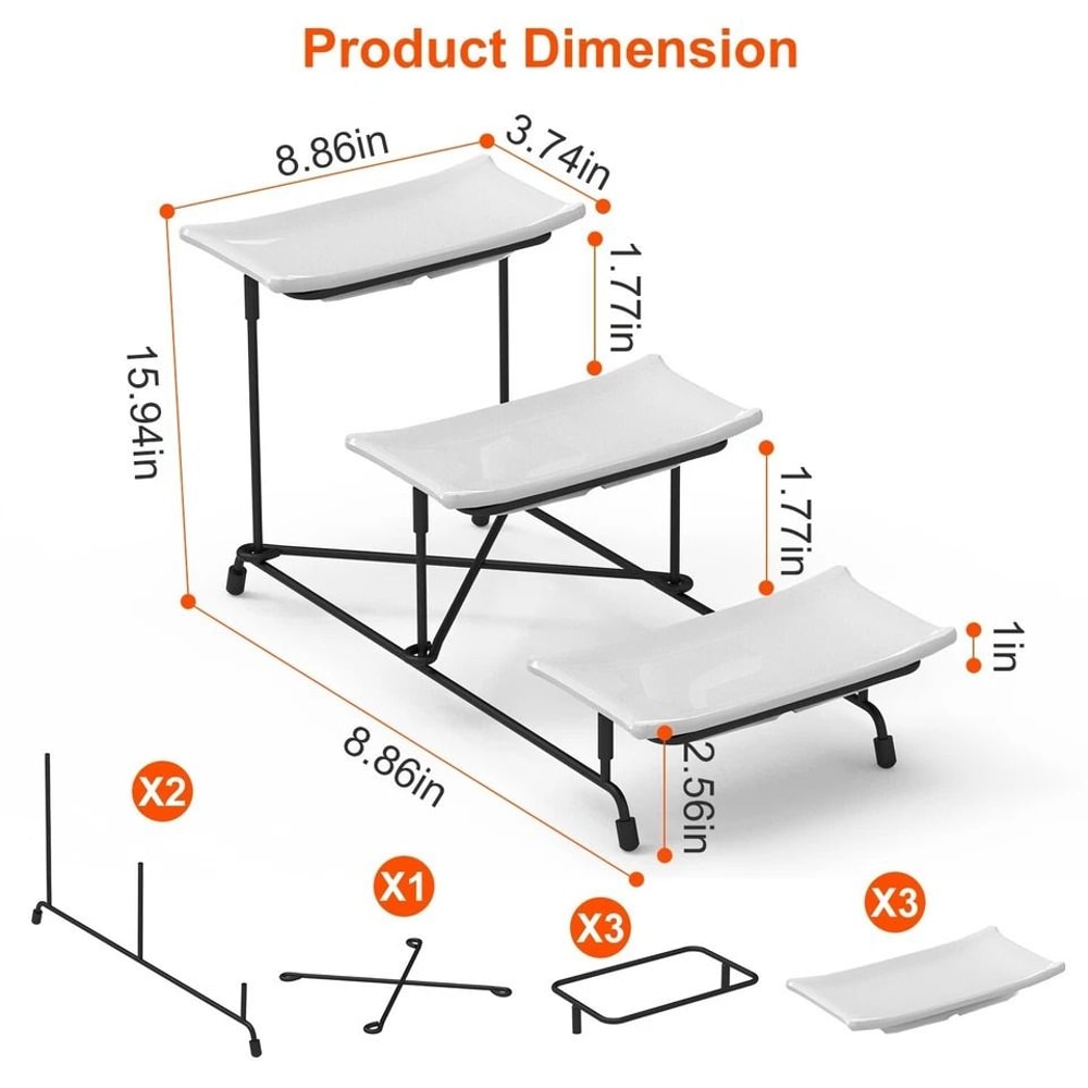Heavy Duty Plastic Tier Serving Tray Display Stand Cake Tray Dessert Rack MultiPurpose Dinnerware H 5