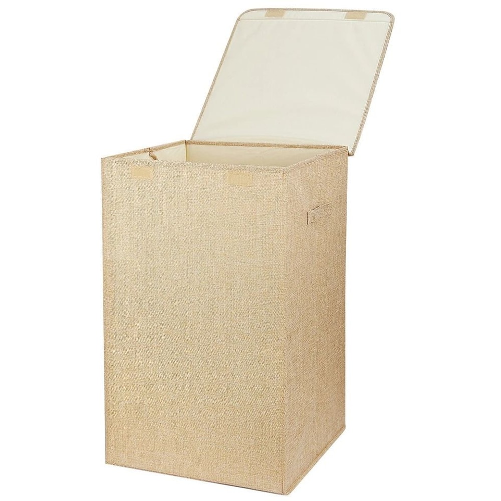 Laundry Hamper Basket With Lid Foldable Clothes Storage Bag Sorter Bin Organizer With Handles For B