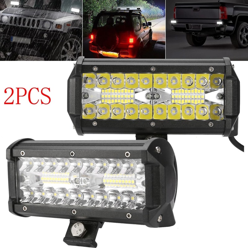 LED Work Light Bar Flood Spot Combo For Offroad Truck Fog Lamp Waterproof Durable HighLumen Illumin 1