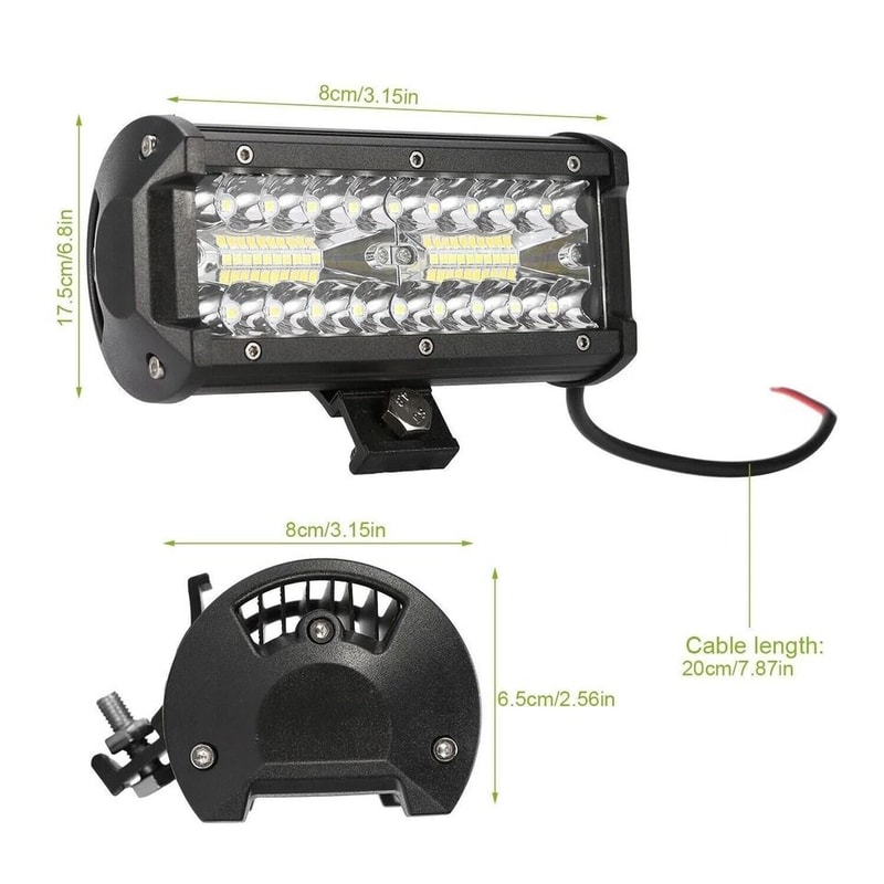 LED Work Light Bar Flood Spot Combo For Offroad Truck Fog Lamp Waterproof Durable HighLumen Illumin 4