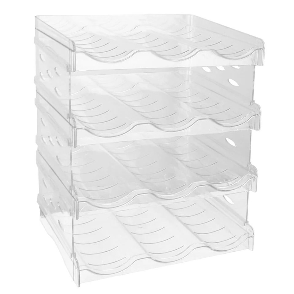 Stackable Bottle Storage Rack Bottle Wine Drink Holder Transparent Shelf Organizer 1