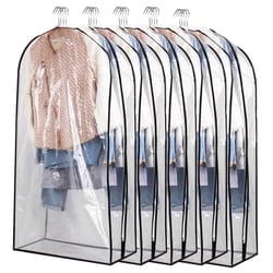 dustproof garment bag for hanging clothes, clear storage bag, waterproof suit dress cover for suits, dresses & coats