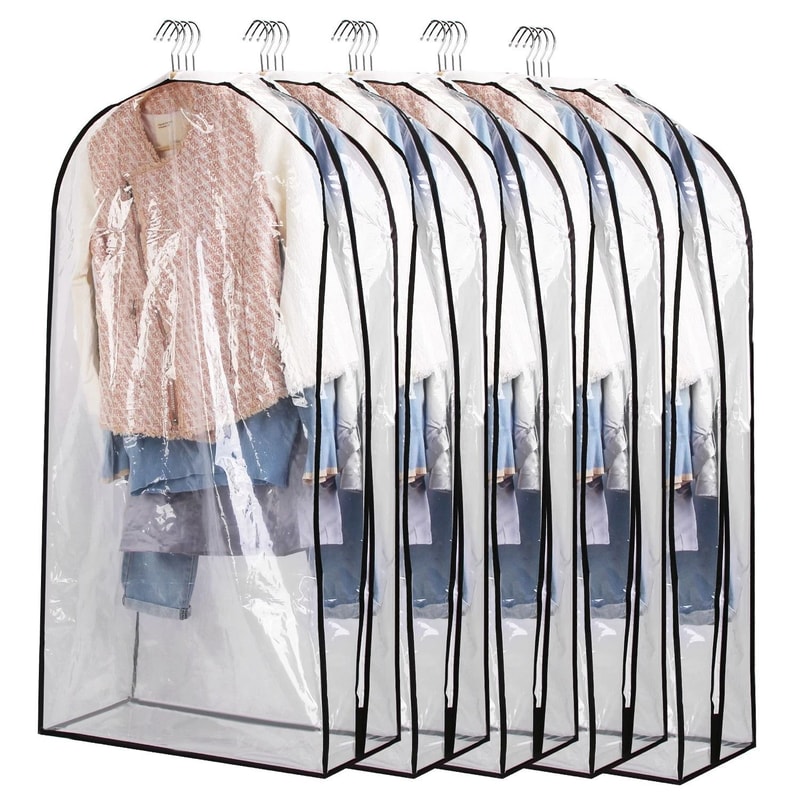 Dustproof Garment Bag For Hanging Clothes Clear Storage Bag Waterproof Suit Dress Cover For Suits D 0