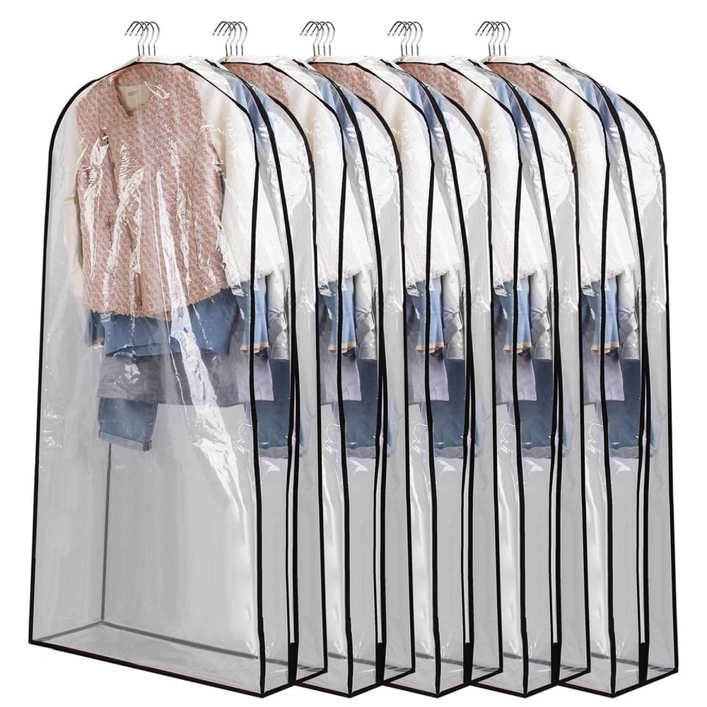 Dustproof Garment Bag For Hanging Clothes Clear Storage Bag Waterproof Suit Dress Cover For Suits D 10