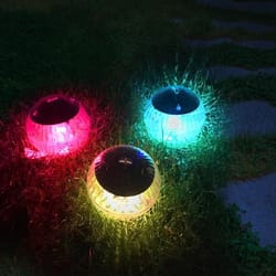 waterproof solar led floating lights, rgb color changing, garden pool pond hanging ball lights, energy-saving