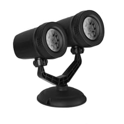 led snowflake projector light for christmas, dual-head garden stake light, adjustable, waterproof outdoor decor for yard