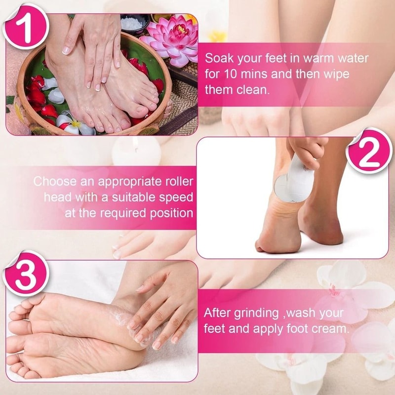 Electric Callus Remover Pedicure Kit Foot File Vacuum Grinder Professional Foot Care Machine 2