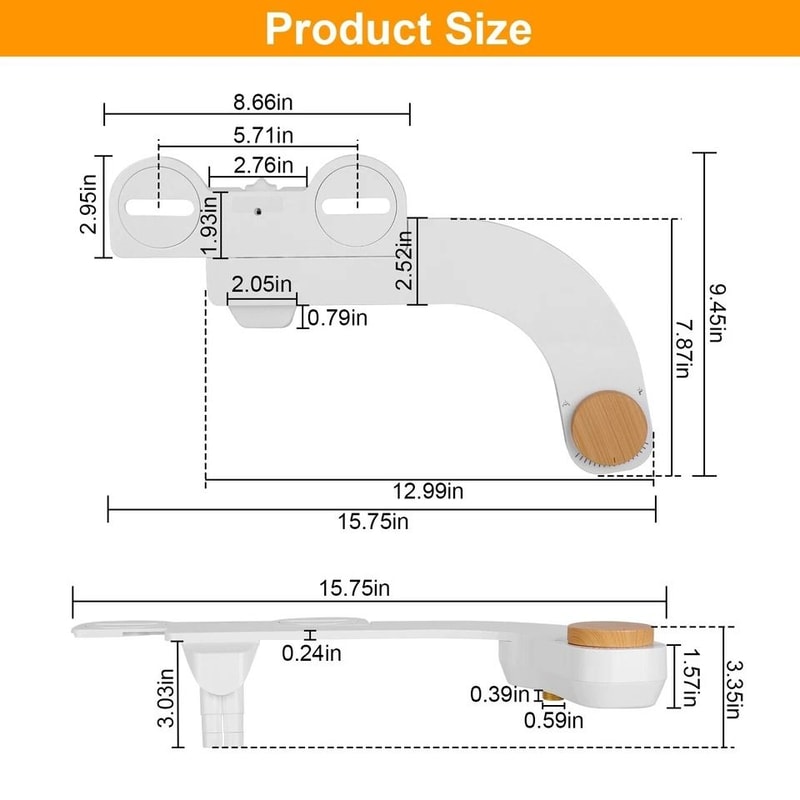 Water Bidet Sprayer NonElectric Bidet Attachment For Toilet Seat Feminine Posterior Mode For Maxim