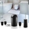 Bathroom Set Soap Dish Toilet Brush Toothbrush Holder Tumbler Trash Can For Modern Bathrooms 0