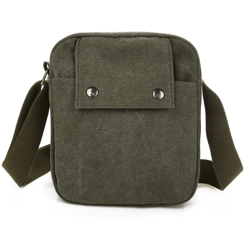Canvas Crossbody Bag For Men Phone Tablet Messenger Casual Shoulder Tote Durable Leather Zipper Id 5
