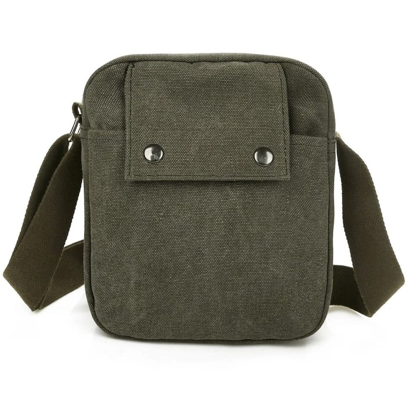 Canvas Crossbody Bag For Men Phone Tablet Messenger Casual Shoulder Tote Durable Leather Zipper Id 5