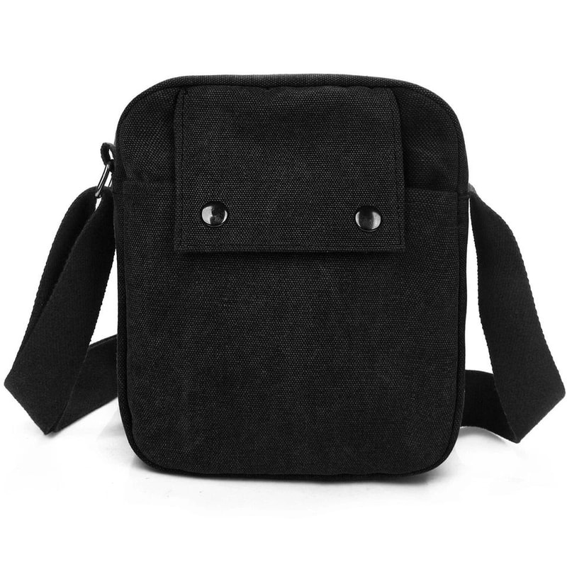 Canvas Crossbody Bag For Men Phone Tablet Messenger Casual Shoulder Tote Durable Leather Zipper Id 0