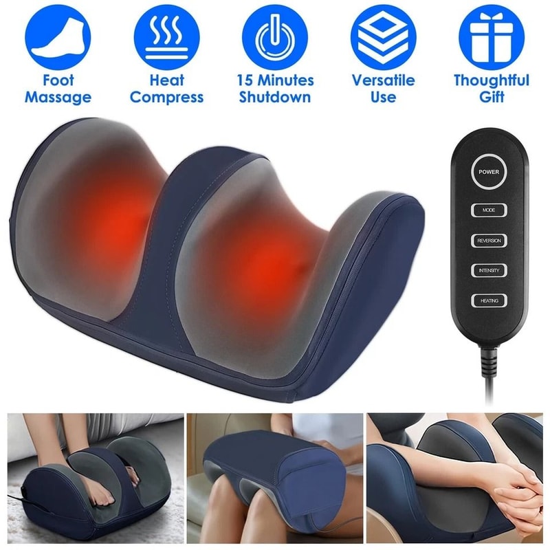 Shiatsu Foot And Calf Massager Machine Heated Leg Massager Thigh Arm Massager With Adjustable Inten 10