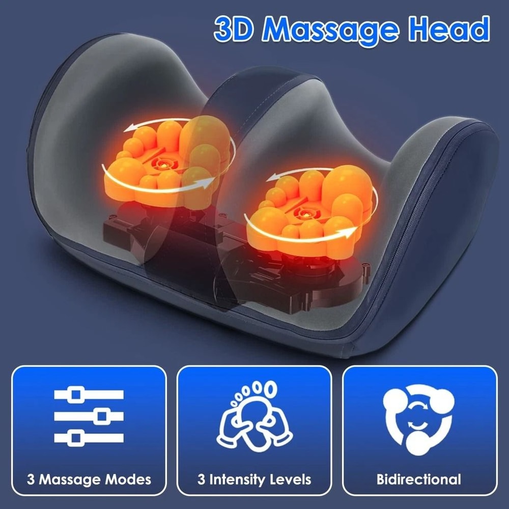 Shiatsu Foot And Calf Massager Machine Heated Leg Massager Thigh Arm Massager With Adjustable Inten 7