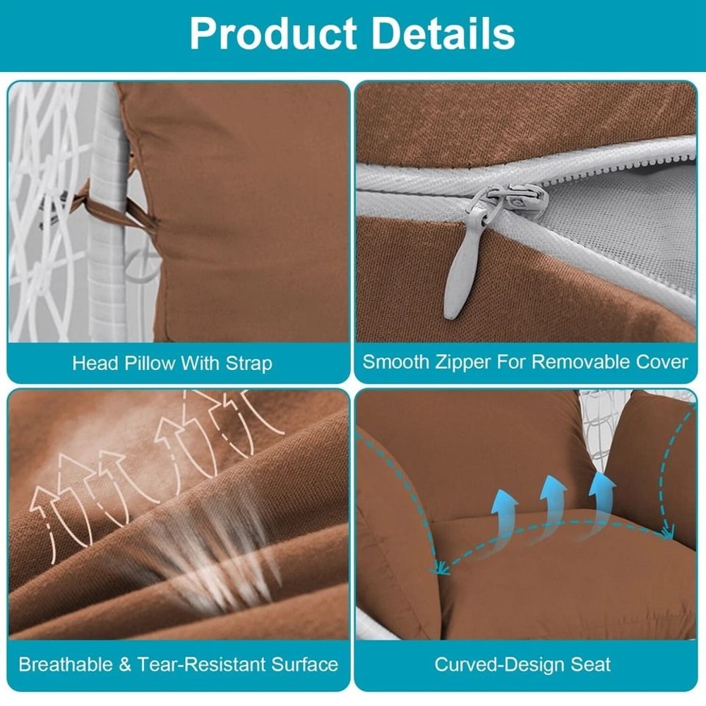 Hanging Basket Seat Cushion Thicken Egg Chair Cushion Pad Soft Chair Mat Comfortable Home Outdoor C 8