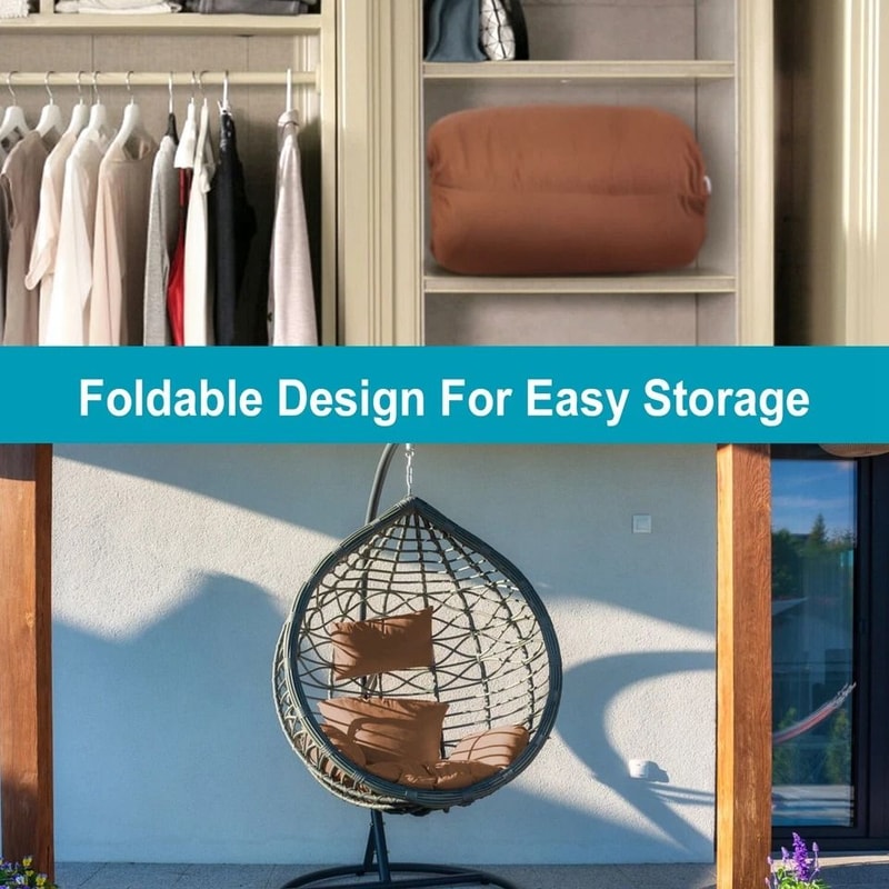 Hanging Basket Seat Cushion Thicken Egg Chair Cushion Pad Soft Chair Mat Comfortable Home Outdoor C 9